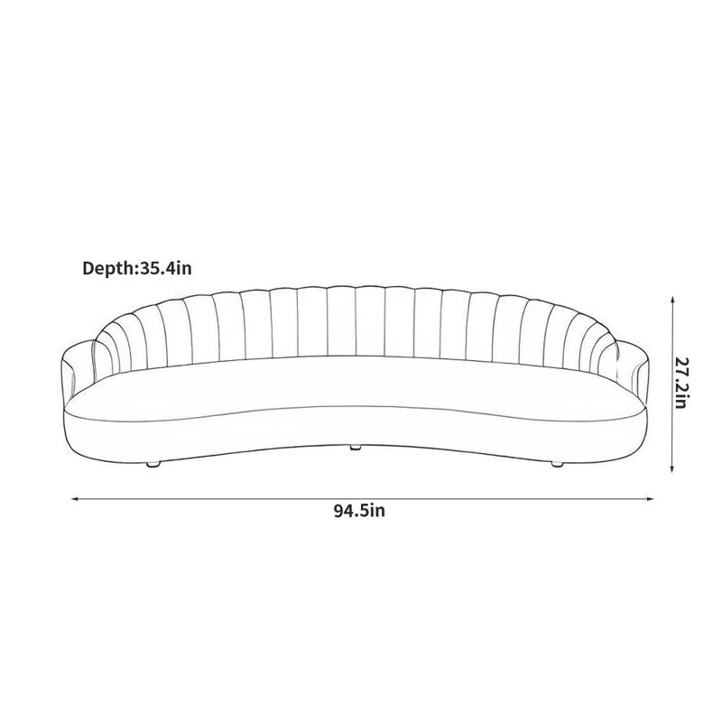 Makal, 27.2" H x 94.5" W x 35.4" D