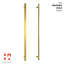 Poignée de porte à pousser / tirer - Poignée de porte plate contemporaine en acier inoxydable pour porte de douche en verre, grange en bois et porte de magasin de bureau (ensemble de 2)-105776081