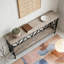 Console industrielle extra longue de 70,9 po, table de canapé étroite derrière le canapé avec tablettes de rangement ouvertes, table d'entrée rustique pour le couloir, le vestibule ou le salon, structure en métal-31088151