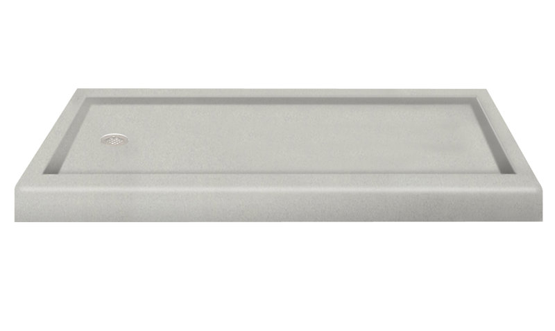 Base de douche 60 po x 32 po à simple seuil, Gauche, Clair de lune
