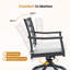 Ensemble de 2 chaises berçantes pivotantes en aluminium