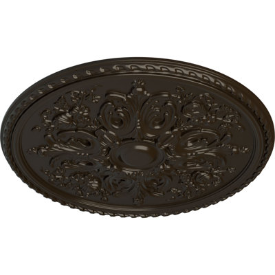 Médaillon de plafond Endurathane Bradford, DO 32 5/8 po x P 2 po (convient aux auvents jusqu'à 6 5/8 po), finition de foyer en pierre peinte à la main