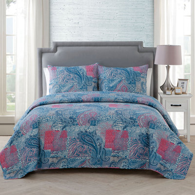Ava 3-Piece Paisley Quilt Set
