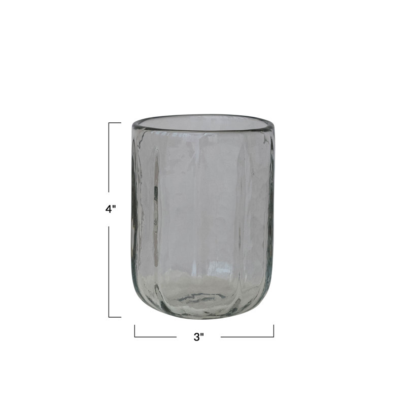 Hand-Blown Round Drinking Glass