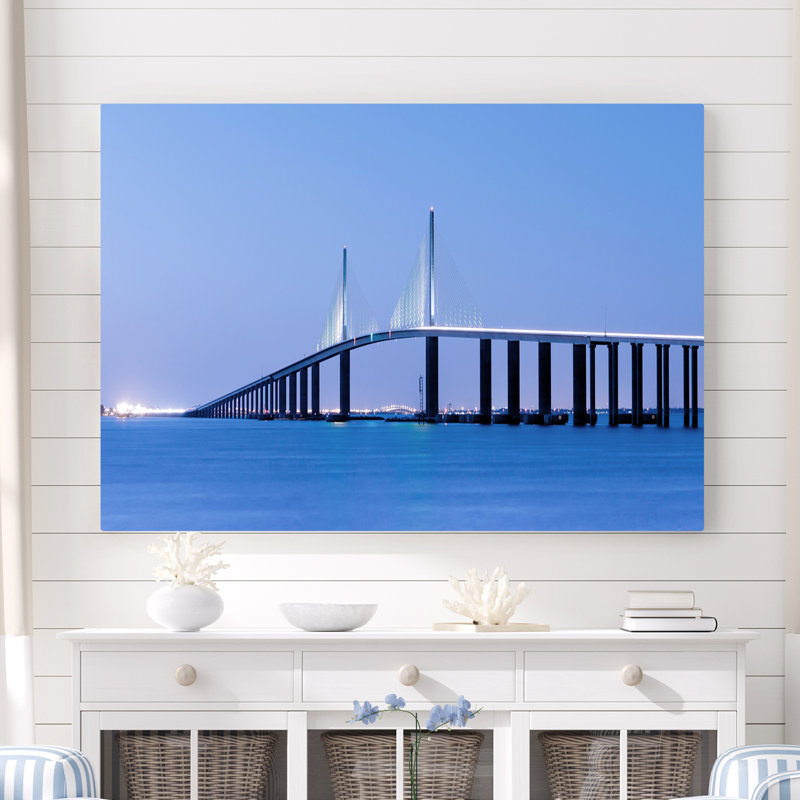 «Kerriana Suspension Bridge Midnight Rendevous», impression sur toile tendue, H 16 po x l 24 po x 1,5 po