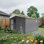 Remise de jardin en métal 11 pi x 9 pi - Acier galvanisé avec porte verrouillable et fenêtres (plancher non inclus)
