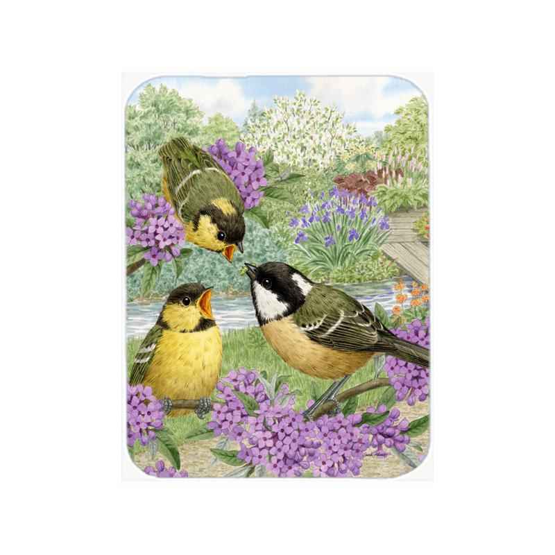 Planche à découper en verre caroline trésors s Coal Tit