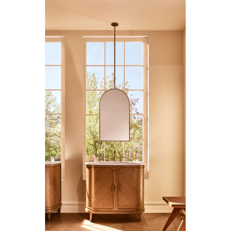 Hanging Arch Framed Mirror, Matte Black