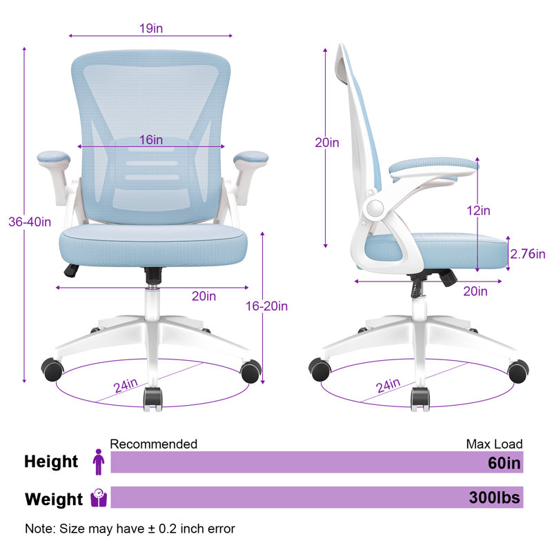 Ergonomic Mesh Office Chair, Blue