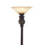 Metal Antique Style Brown Torchiere