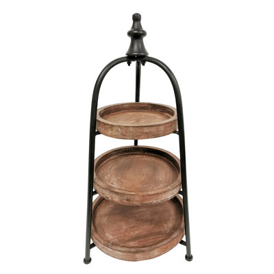Three Tiered Solid Wood Shelf