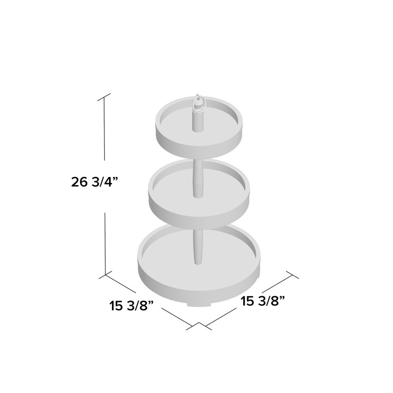 Wood Tiered Stand, Tin