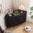 Corner Tv Stand With Power Outlet And Media Storage For Tvs Up To 55" For Living Room-1429560424
