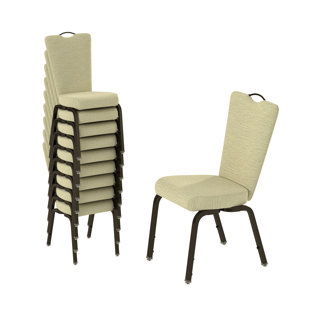 Tetra 19'' H Fabric Upholstered Metal Stacking Side Chair (Set of 10)
