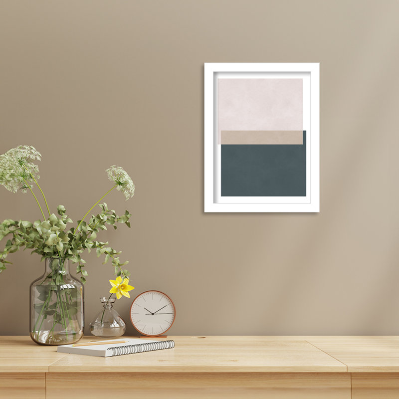 «Color fusion 5» par Pavier Wood, reproduction d'art encadrée, Blanc svelte, H 13 po x l 10 po