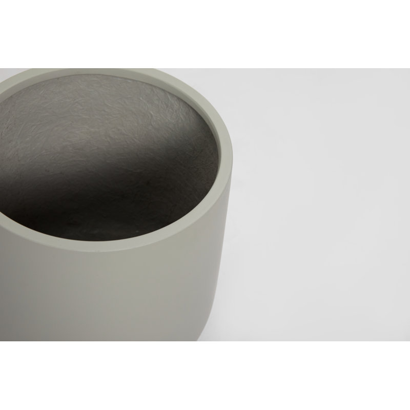Pot à fleurs en résine Finnlie, Gris lisse, H 12,25 po x l 12,5 po x P 12,5 po