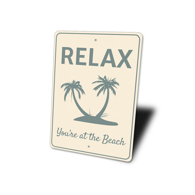 Panneau en aluminium Relax Beach, H 14 po x l 10 po x P 0,04 po