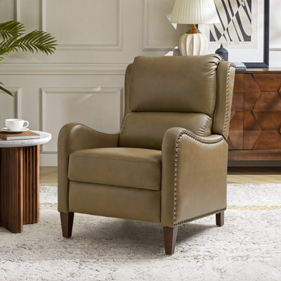 Fauteuil inclinable en cuir véritable de 28,75 po de large Neliyah