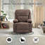 96 CM Modern Heated Massage Chair Swivel Rocker Recliner with Cup Holders-292414619