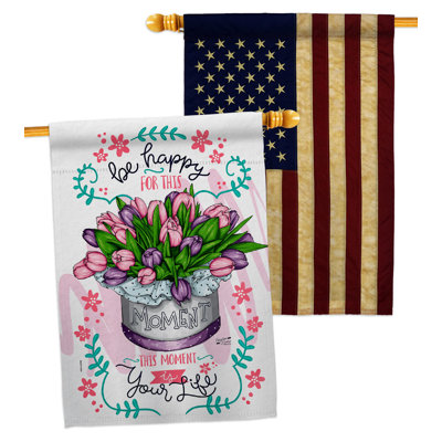Double Sided 40 in. H x 28 in. W Polyester House Flag
