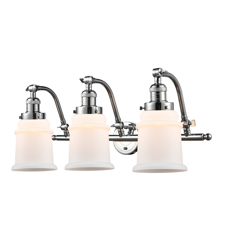 Alexandira 3 - Light Dimmable Vanity Light, Matte White Cased, Polished Chrome, No Bulb Included