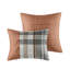 Édredon double / grand écossais, rembourrage, 2 taies décoratives, coussins décoratifs, literie en microfibre de style chaleureux