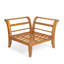 Ensemble de conversation modulaire d'extérieur en bois d'acacia 6 pièces avec coussins 6 pièces