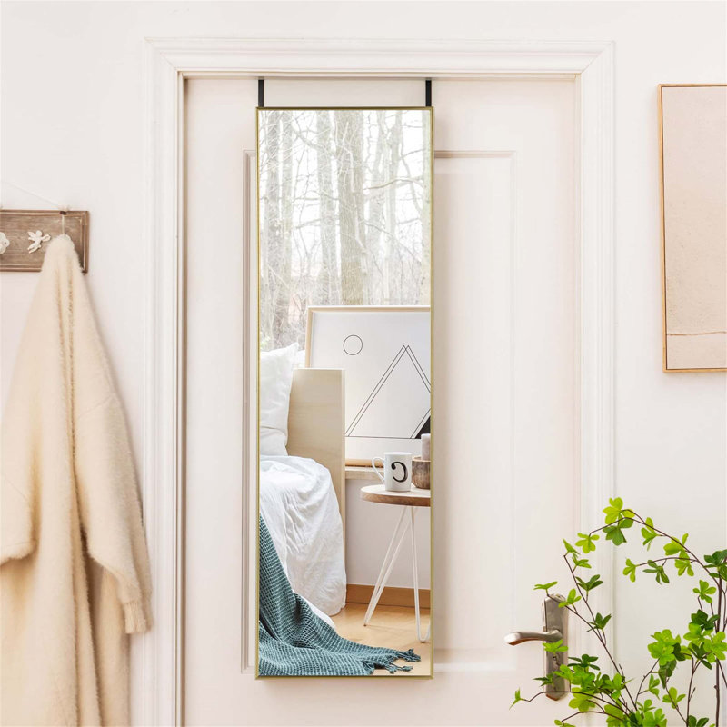 Demetrias Metal Rectangle Mirror, Gold