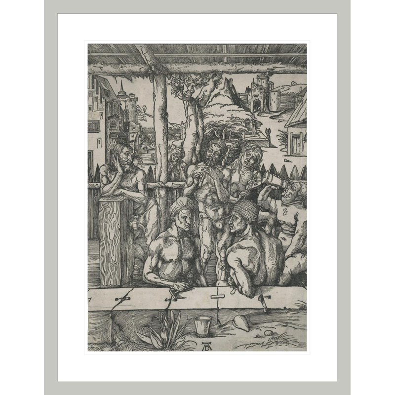 «Das Mannerbad» par Albrecht Dürer, H 29,5 po x l 22,89 po