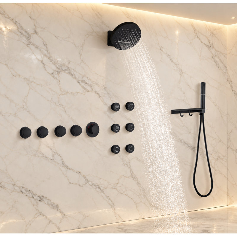 Complete Shower System with Rough in-Valve