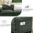 4-Piece Modular Deep-Seat Sectional Sofa With Reversible Chaise, Oversized Cushions & Plush Charcoal Upholstery-Green-147487456-147487468