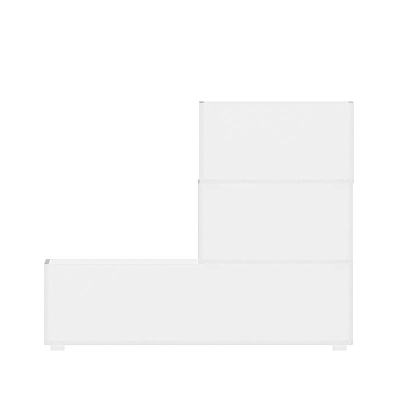 Clear Plastic Stackable Desktop Organizer Trays, Set of 3