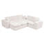 Canapé modulaire en forme de L de 107 po avec deux repose-pieds amovibles en forme de L pour le salon, canapé confortable avec coussins décoratifs-1504865140