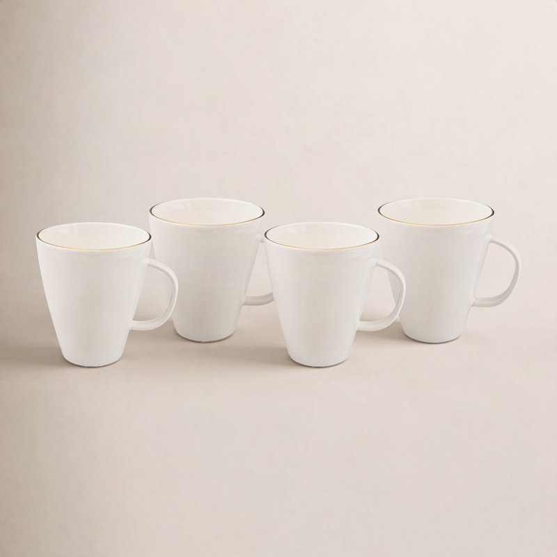 Grande tasse à café en porcelaine 10 oz Canvas Home Abbesses, Or