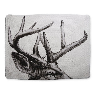 Napperon Rustic Deer | Chevreuil plume | Décor de polyester tressé