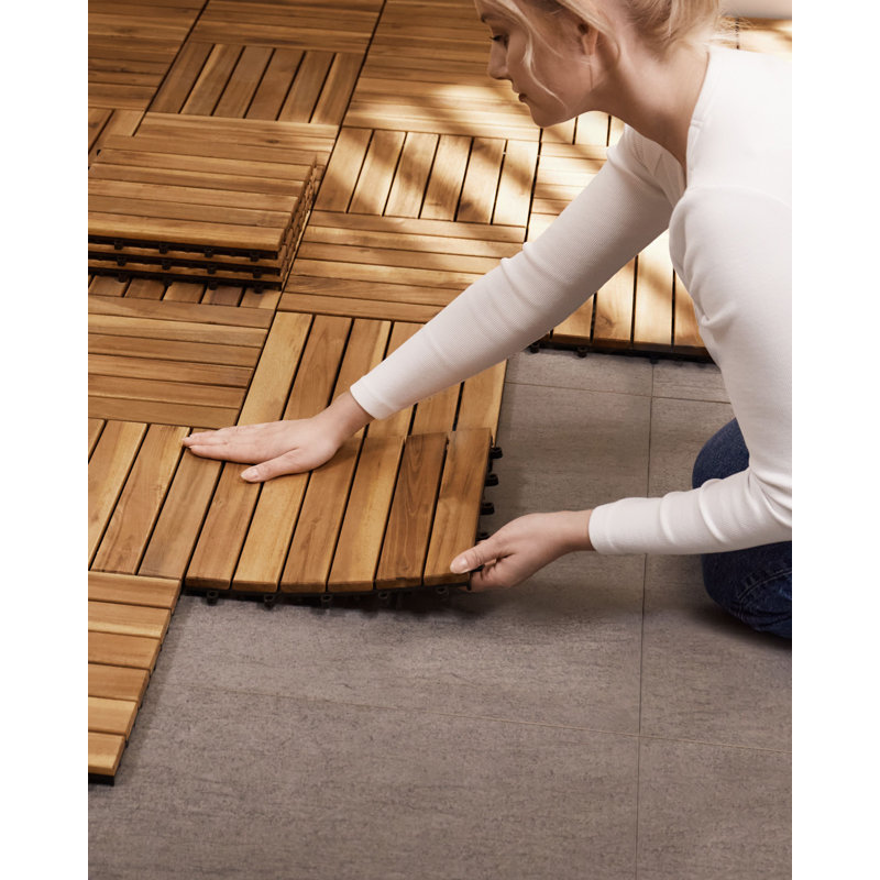 Outdoor Flooring ACCETTURA Certified Acacia Wood Natural, Natural