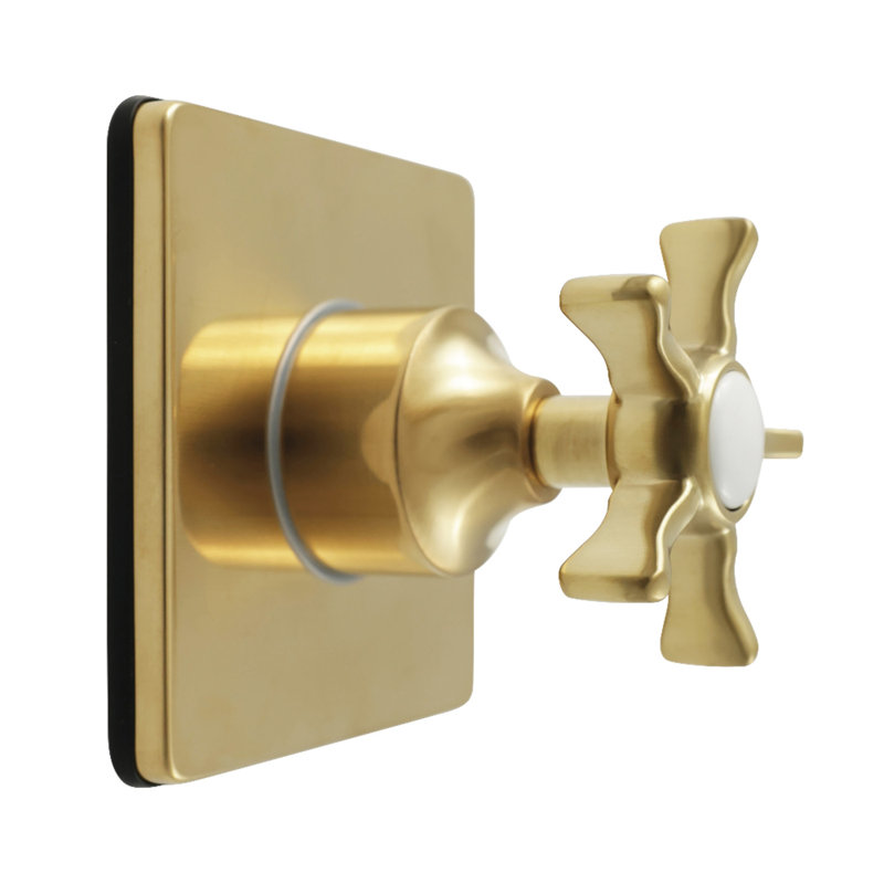 Valve de dérivation à trois poignées à poignée simple Kingston Brass Hamilton, Laiton brossé