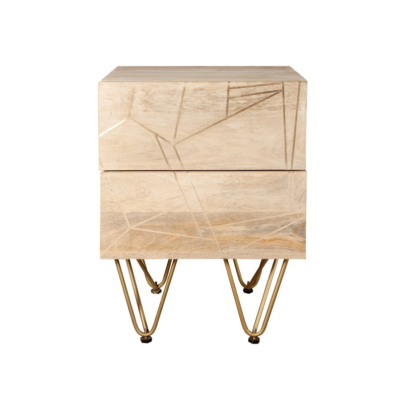 Rosenkranz Side Table with Storage, Light Natural