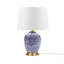 Lampe de table bleue en céramique
