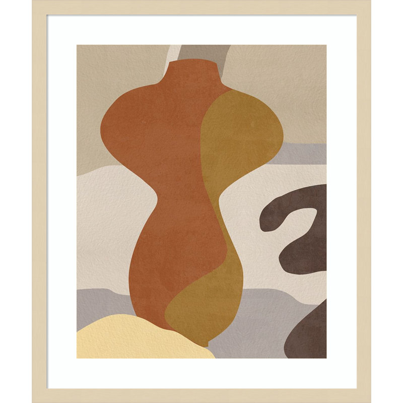 «Cubist Vase IV» par Melissa Wang, reproduction d'art encadrée sur bois, H 25 po x l 21 po