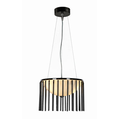Cage 3 - Light Black Gloss Drum Pendant