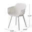 Chaise de salle à manger d'extérieur Lotus - polypropylène blanc, fabrication stable et résistante aux intempéries