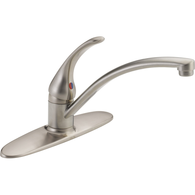 Foundations Single-Handle Kitchen Sink Faucet, 3-Hole Kitchen Faucet, Brilliance Stainless