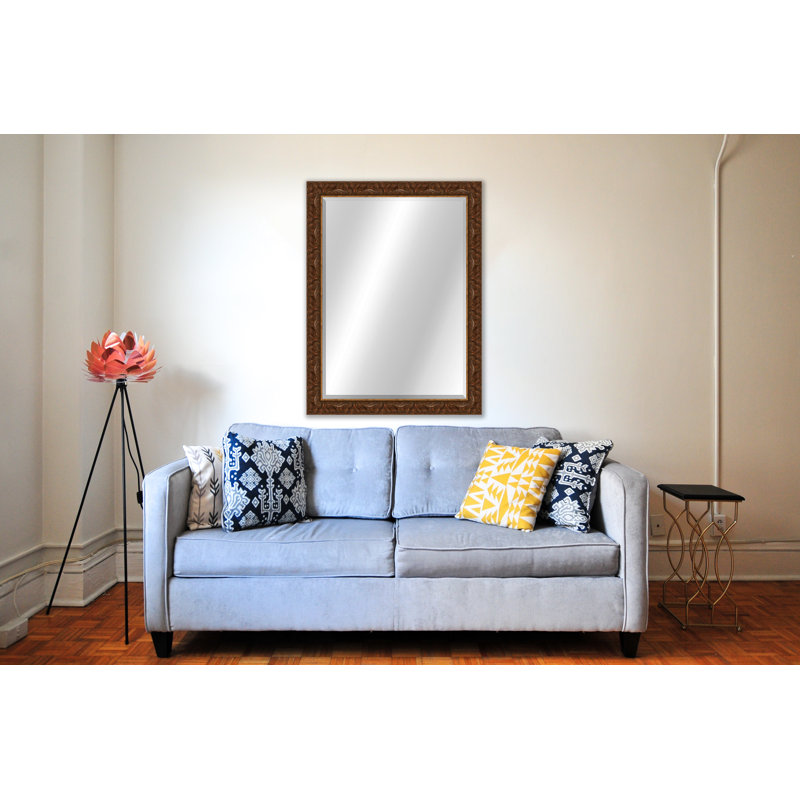 Barcelona Flat Beveled Wall Mirror, Silver, 33.75" x 27.75"