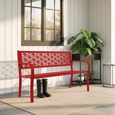Banc d'extérieur en métal 50 po (7 couleurs disponibles)