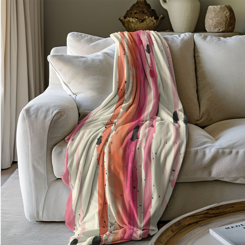 Line Dot Mix - couverture de qualité supérieure 1 pièce, Grand lit