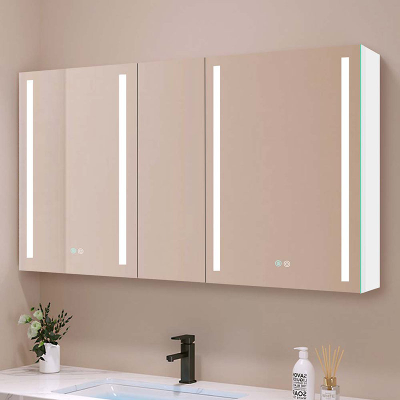 Armoire à pharmacie avec miroir 6 tablettes 72 W 36 H Highberger