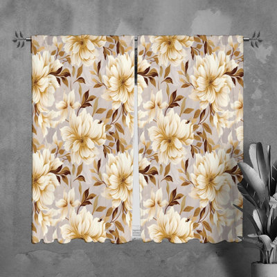 Rideaux à motif floral - 6135