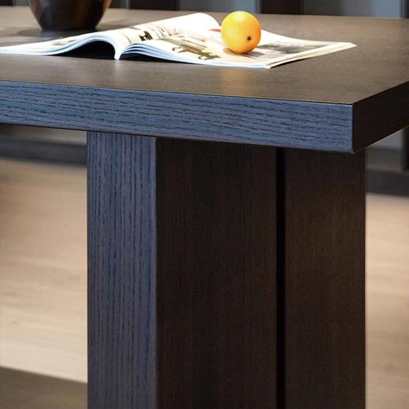 Table de salle à manger en bois massif épais, H 29,52 po x L 94,48 po x l 35,43 po
