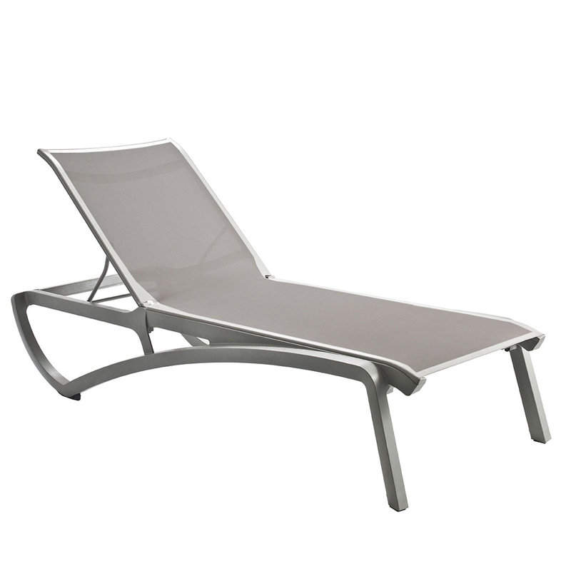 Sunset Outdoor Chaise Lounge, Gray, Gray
